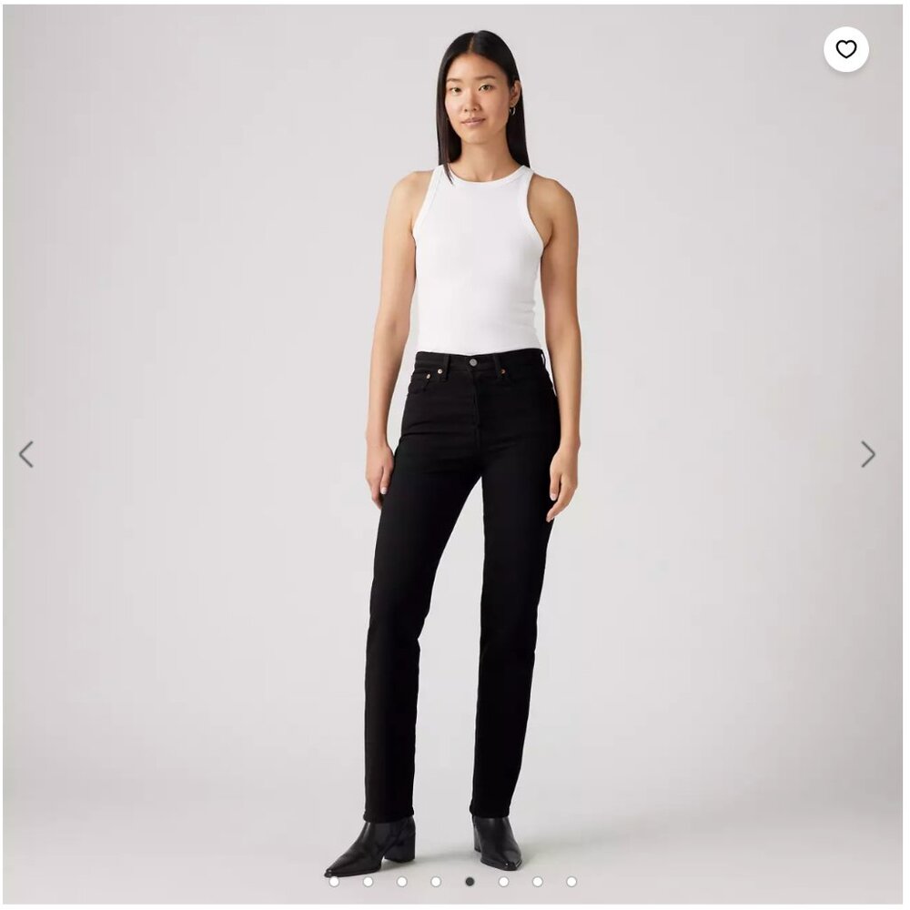 Levi's Wedgie Straight Fit Womens Jeans, Size 27, Black Sprout